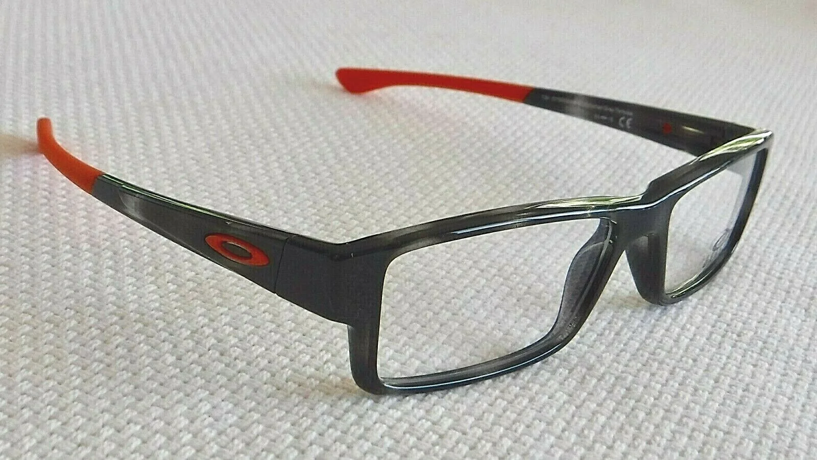 Oakley Airdrop XS Eyeglasses Grey Tortoise / Orange with Clear Lens OY8003-0850 4