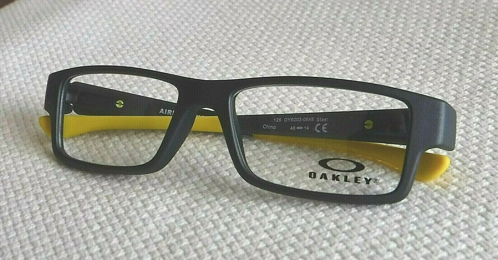 Oakley Airdrop XS Eyeglasses Steel / Yellow Frames Clear Lens OY8003-0648 2