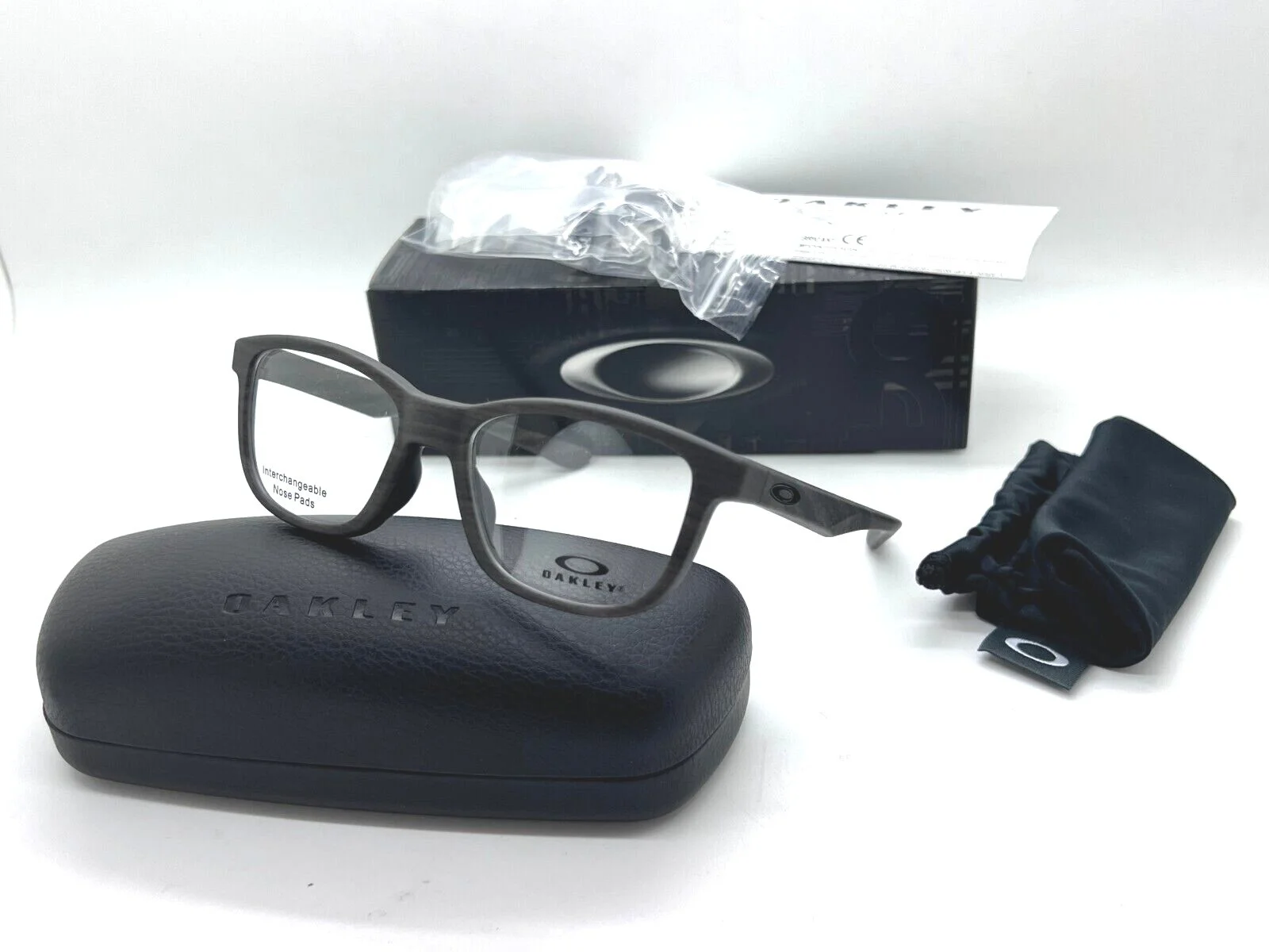 OAKLEY CROSS STEP OX 8106-0350 MATTE WOODGRAIN 50-16-135MM Eyeglasses NIB SMALL