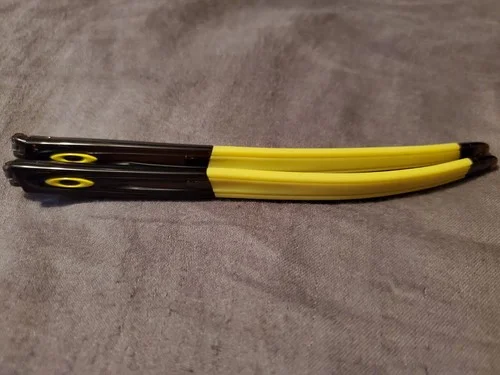 OAKLEY CROSSLINK TEMPLES & CASE ONLY. BARK/LEMON PEEL COLOR. 4