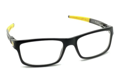 Oakley Currency OX8026-0854 Satin Black Yellow Eyeglasses Frames 54-17 133