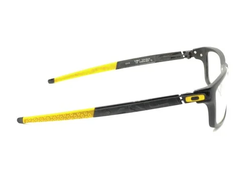 Oakley Currency OX8026-0854 Satin Black Yellow Eyeglasses Frames 54-17 133 4