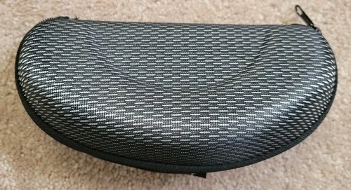 Oakley Eyeglasses/Sunglasses Hard Clamshell Case With Zipper (Gray & Black) 2