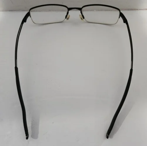 Oakley *Frag* Perscription EyeGlass Frame Only Polished Black & Silver Clam Case 4
