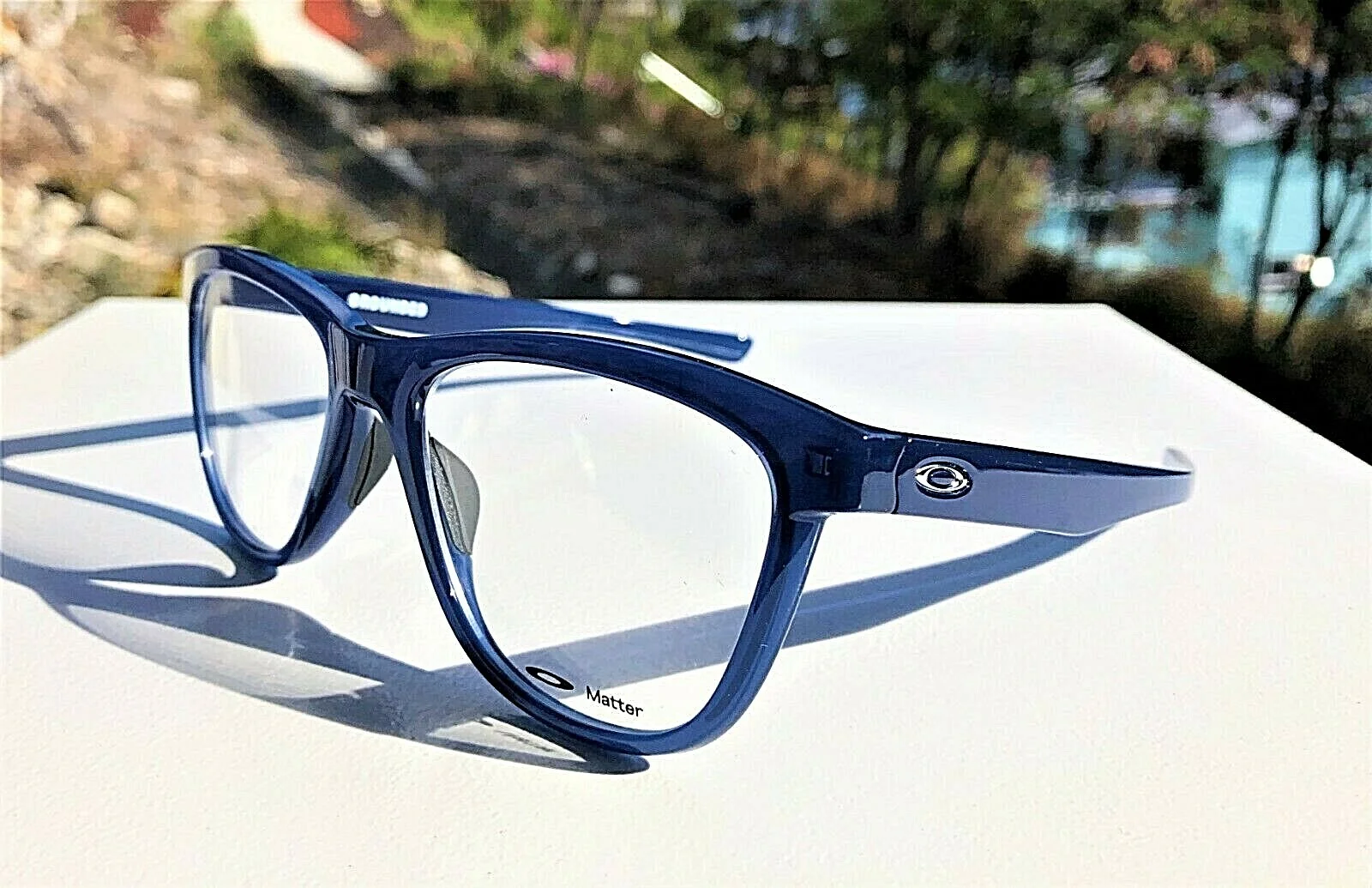 Oakley Grounded Eyeglasses OX8070-0553 Frosted Navy Frames Clear Lens 53-17-136