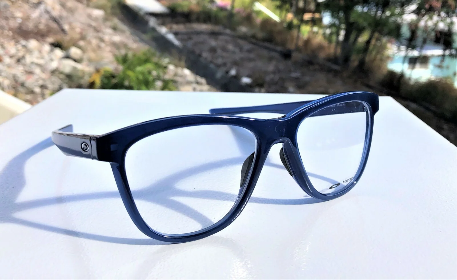 Oakley Grounded Eyeglasses OX8070-0553 Frosted Navy Frames Clear Lens 53-17-136 4