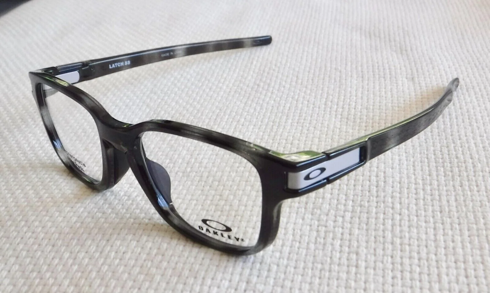 Oakley Latch SS Eyeglasses Grey Tortoise Frames with Clear lens OX8114-0350
