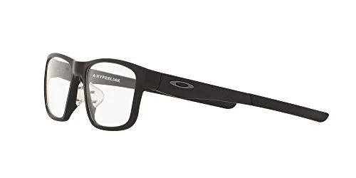 Oakley Mens Ox8051 Hyperlink Asian Fit Square Prescription Eyewear Frames, Satin Black/Demo Lens, 54 mm 3