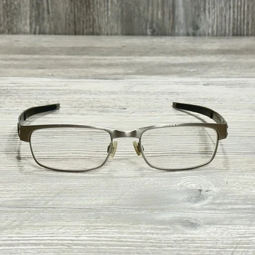 Oakley Metal Plate 22-199 Brushed Chrome Gray Eyeglasses Frames ONLY 53-18 140