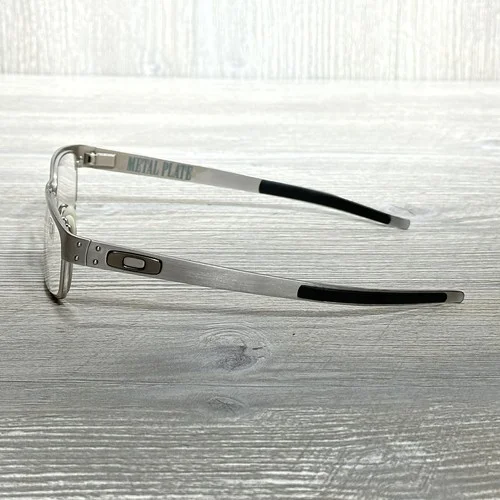 Oakley Metal Plate 22-199 Brushed Chrome Gray Eyeglasses Frames ONLY 53-18 140 2