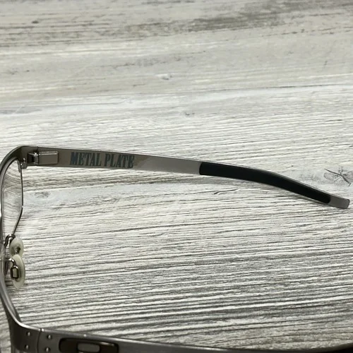 Oakley Metal Plate 22-199 Brushed Chrome Gray Eyeglasses Frames ONLY 53-18 140 3