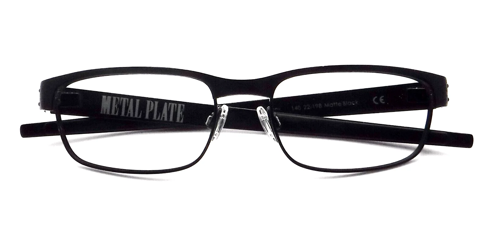 Oakley Metal Plate Eyeglasses 22-198 Matte Black Frames with Black O icon (Nice)