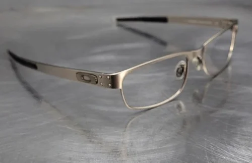 Oakley Metal Plate OX5038-0655 Brushed Chrome Gray Eyeglasses Frames 55[]18-140 3