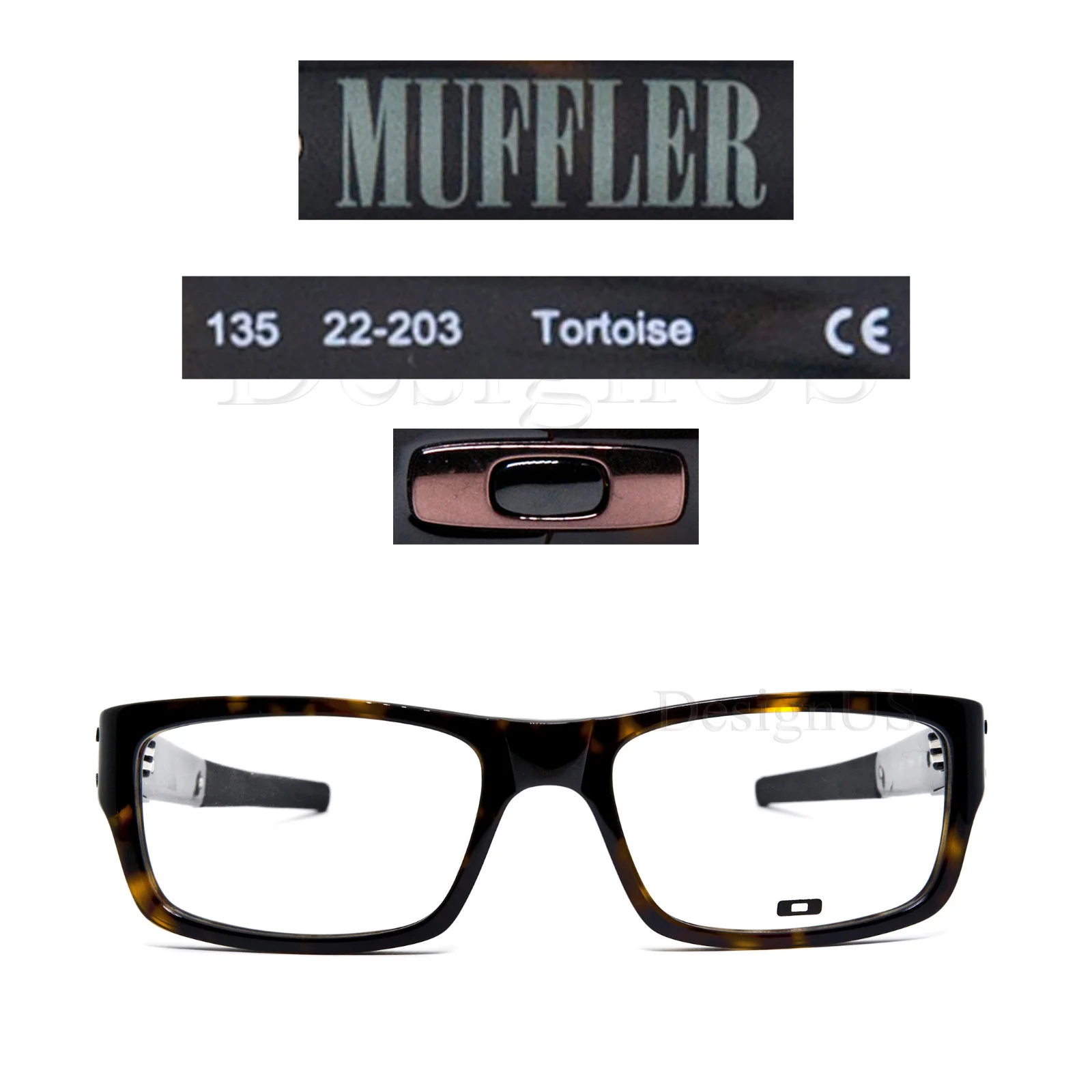 Oakley MUFFLER 22-203 Tortoise 53/18/135 Eyeglasses - New 2