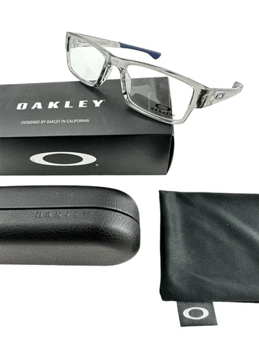 Oakley NEW Airdrop Grey Shadow Rectangle Frames Blue 53-18-143 Eyeglasses OX8046