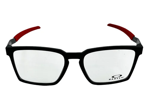 Oakley NEW Exchange Satin Black Frames Red Stainless 56-17-136 Eyeglasses OX8055 4