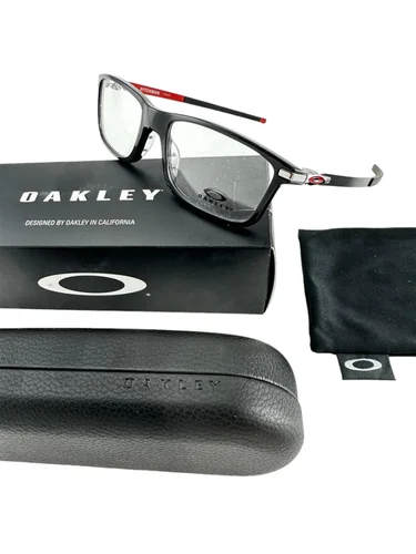 Oakley NEW Pitchman Black Ink Frames $250 Steel 55-18-140 Eyeglasses OX8050
