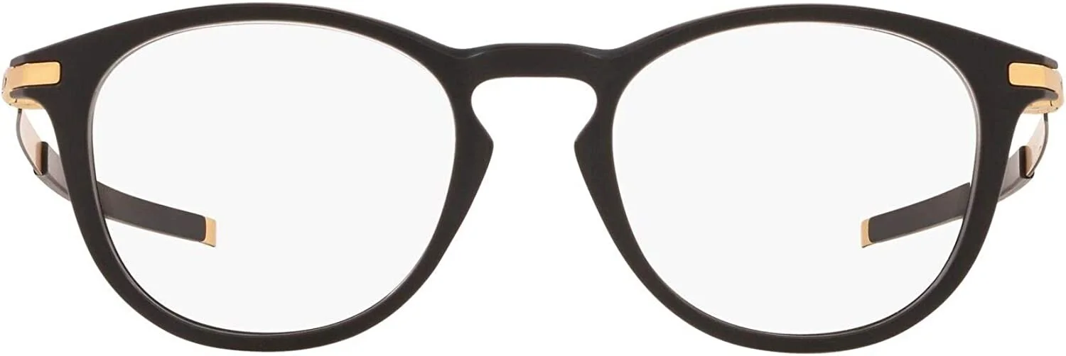 Oakley Ox8105 Pitchman R Round Prescription Satin Black on Satin Gold glasses