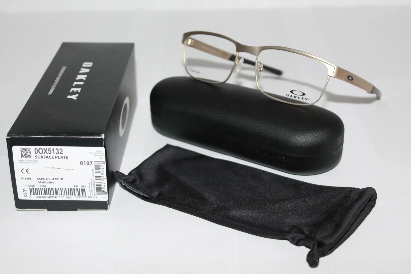 Oakley SURFACE PLATE Eyeglasses OX5132-0856 (56MM) Satin Light Gold / RX DEMO 2
