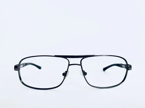 Octo Dark Silver Gun Metal Rectangular Aviator Glasses Aluminum 61 13 133 2