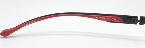OCTO Sprint Matte Black/Red Rectangular 51x17 140 Frame Only Eyeglasses 4