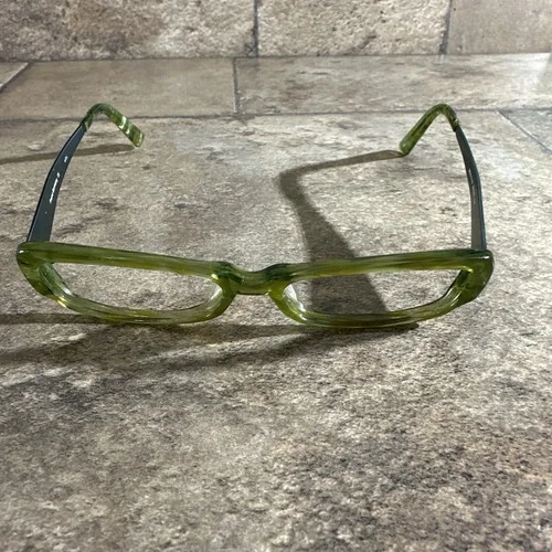 OGI 7117 Emerald Green Marble Eyeglasses Frames ONLY 50-15-135 Germany w/Case 2