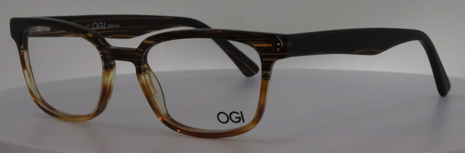 OGI 7166 2084 Tan Tucson Gold Unisex Square Full Rim Eyeglasses 50-18-145 JAPAN 2