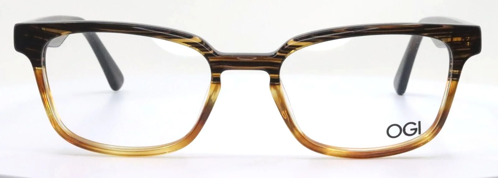 OGI 7166 2084 Tan Tucson Gold Unisex Square Full Rim Eyeglasses 50-18-145 JAPAN 3