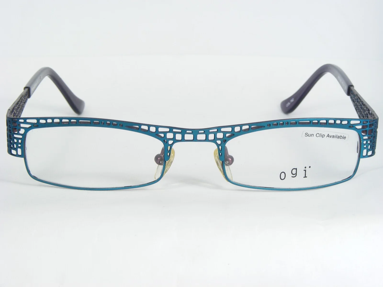 Ogi 9043 752 TEAL /VIOLET UNIQUE EYEGLASSES GLASSES 48-19-135mm Germany (NOTES) 2