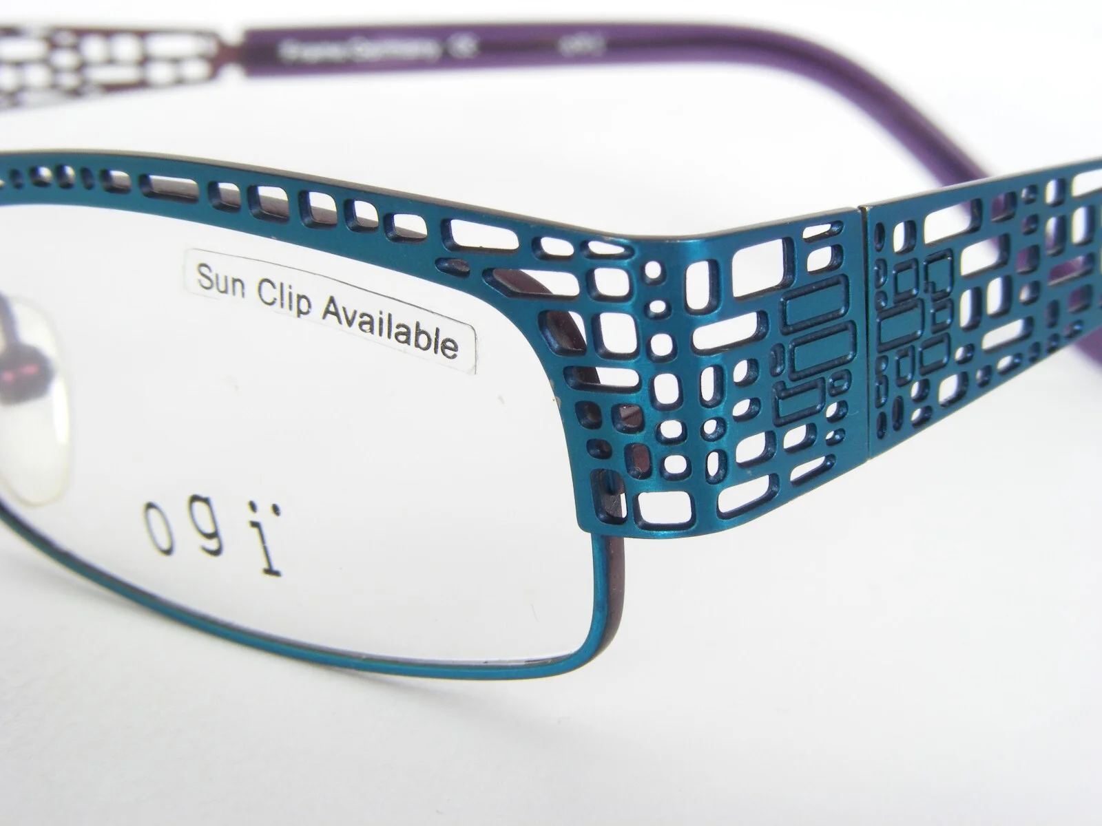 Ogi 9043 752 TEAL /VIOLET UNIQUE EYEGLASSES GLASSES 48-19-135mm Germany (NOTES) 4