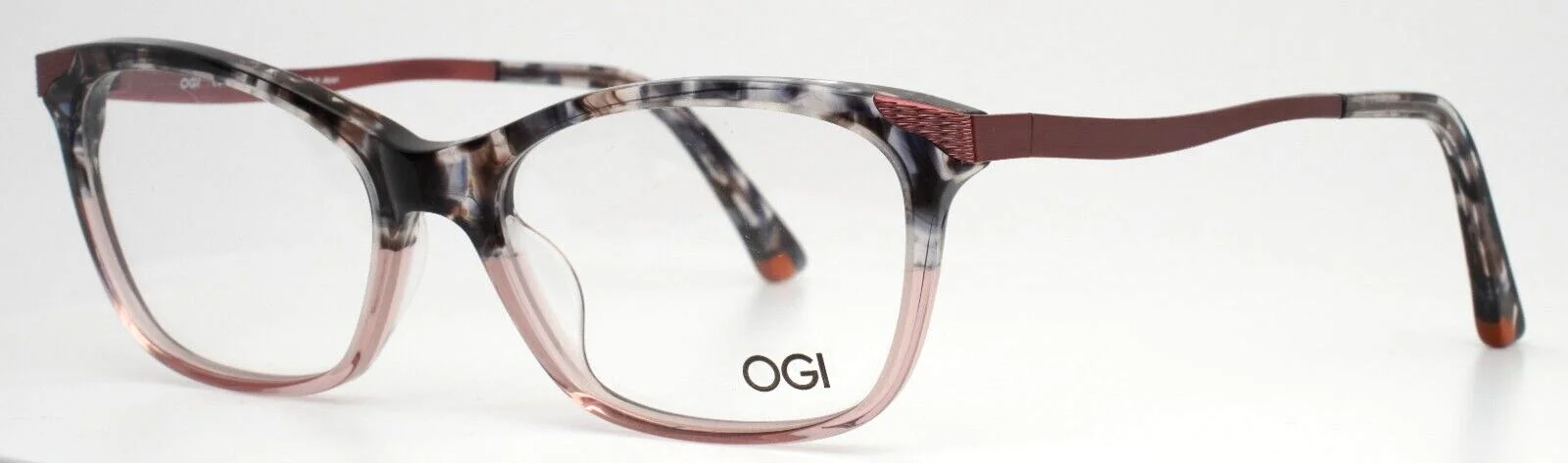 OGI 9245 2229 Blush Medley Womens Cat Eye Full Rim Eyeglasses 53-17-140 B:37