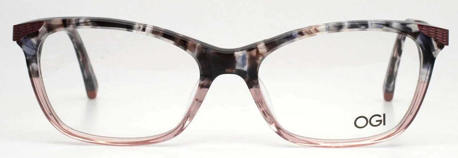 OGI 9245 2229 Blush Medley Womens Cat Eye Full Rim Eyeglasses 53-17-140 B:37 2