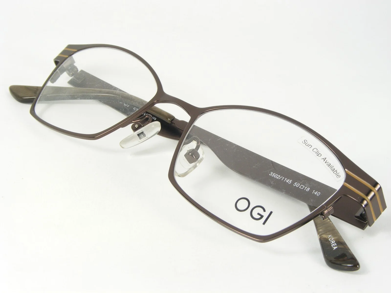 OGI EVOLUTION 3502 1145 BROWN EYEGLASSES GLASSES 50-18-140mm Korea (NOTES) 4