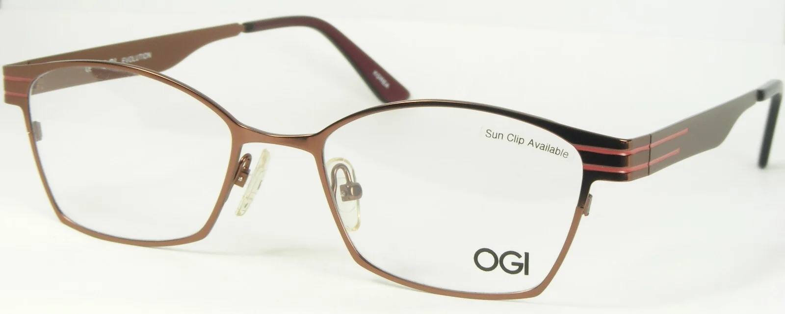 OGI EVOLUTION 3502 1249 COPPER /BURGUNDY EYEGLASSES GLASSES 50-18-140mm Korea
