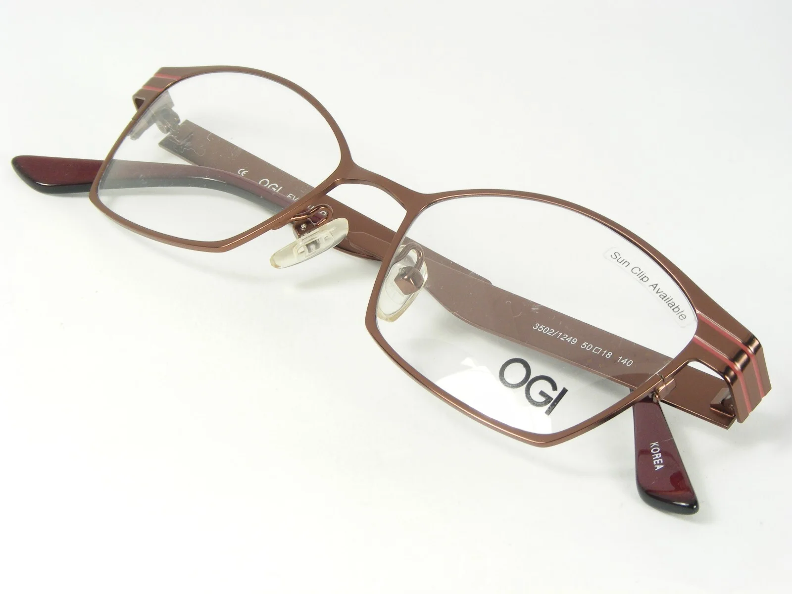OGI EVOLUTION 3502 1249 COPPER /BURGUNDY EYEGLASSES GLASSES 50-18-140mm Korea 4