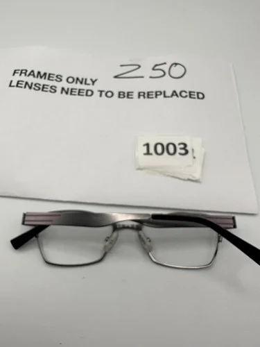 OGI EVOLUTION 3502 1299 GUNMETAL /PURPLE EYEGLASS Frames 50-18-140mm Stainless 3