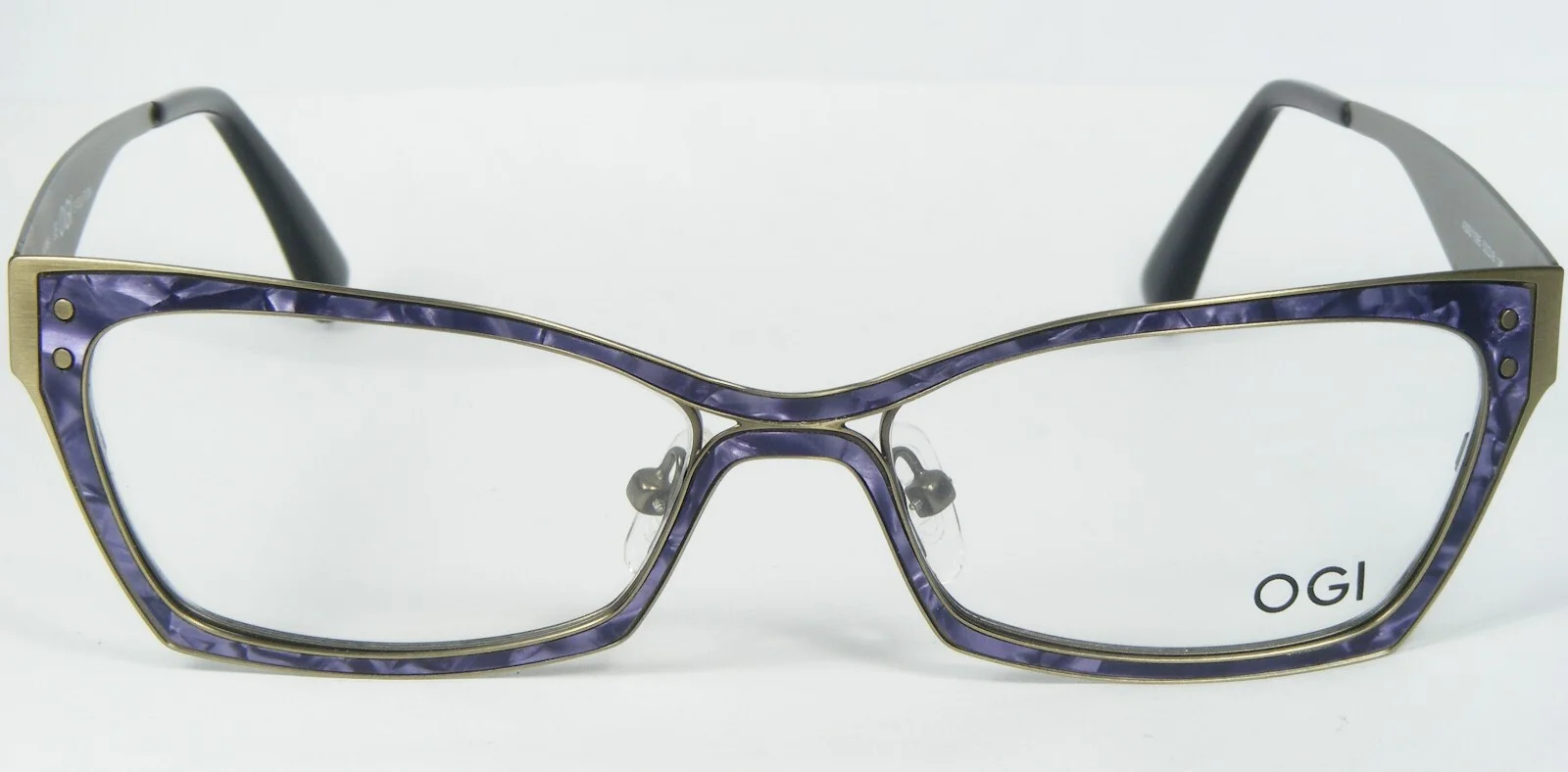 OGI EVOLUTION 4300 1595 PURPLE JASPER /ANTIQUE GOLD EYEGLASSES 53-16-140mm Korea 2