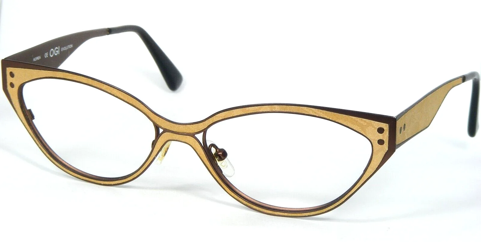 OGI EVOLUTION 4302 1644 TAN SILK / BROWN UNIQUE EYEGLASSES FRAME 54-16-145mm