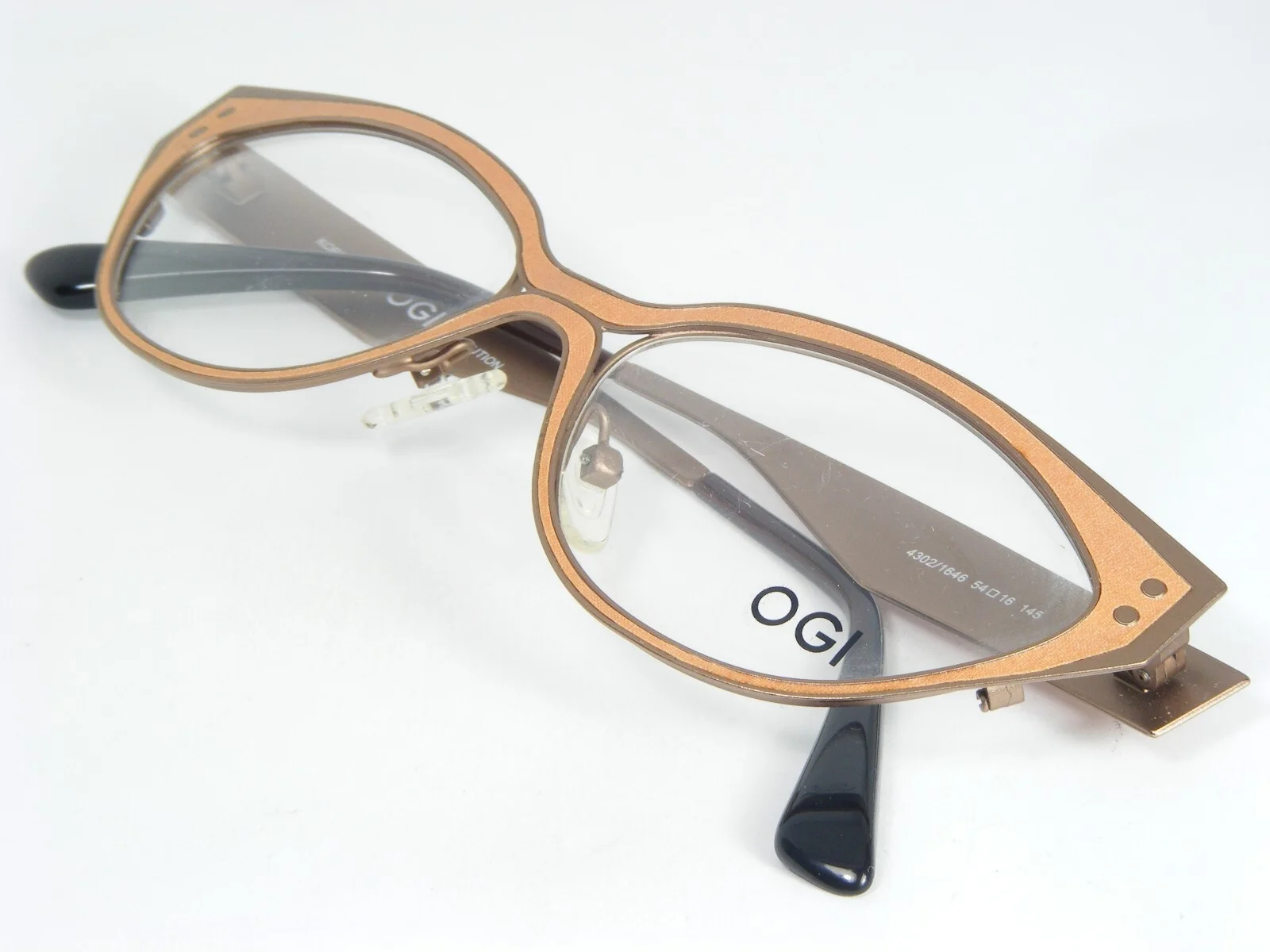 OGI EVOLUTION 4302 1646 SALMON SILK / GOLDEN TAN UNIQUE EYEGLASSES 54-16-145mm 4
