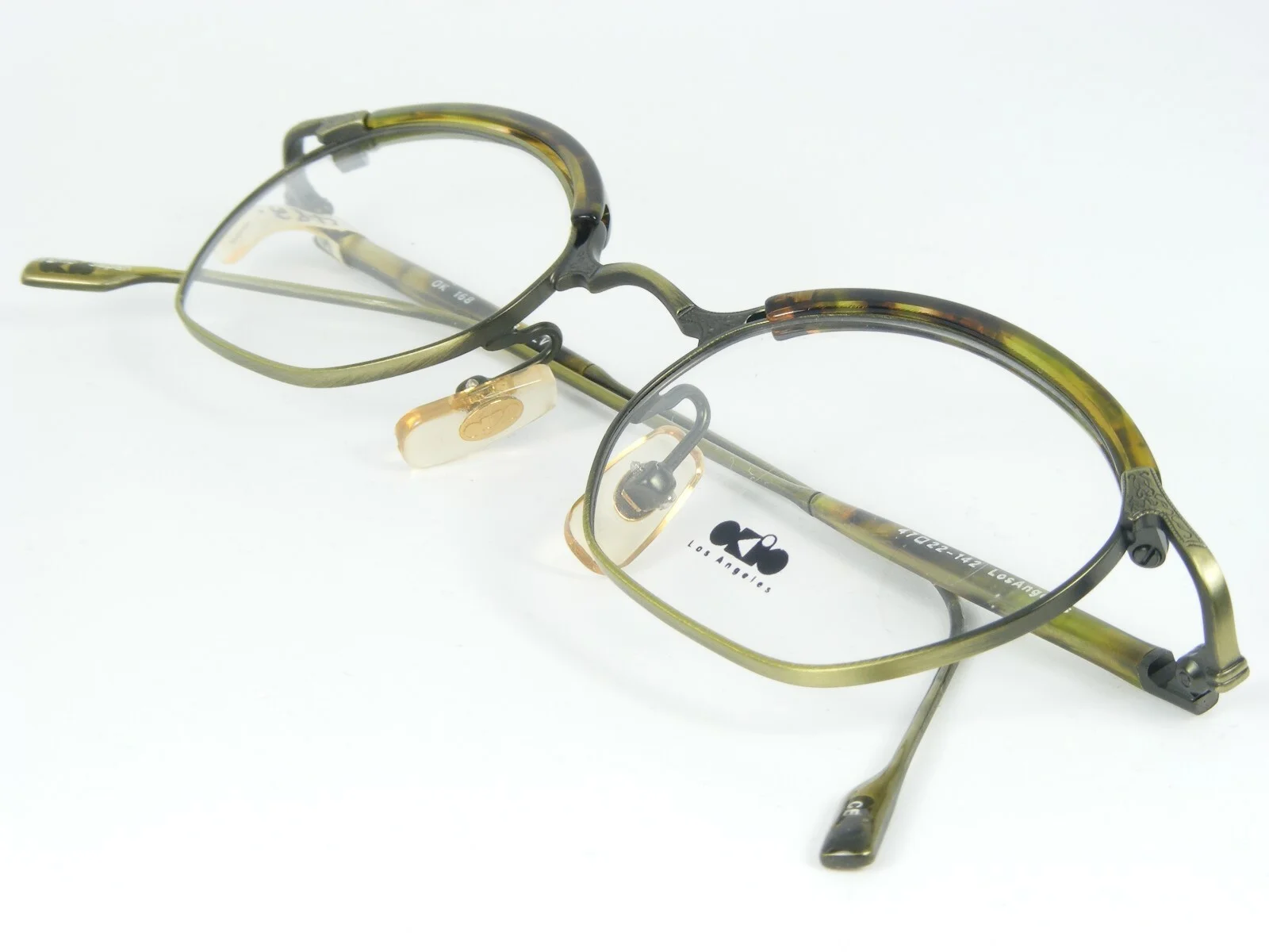 OKIO Los Angeles OK-168 8 OLV ANTIQUE OLIVE /BROWN EYEGLASSES GLASSES 47-22-142 4