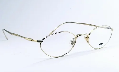 Okio Los Angeles OK-724 Gold 45 19 128 Titanium Eyeglass Frame Japan