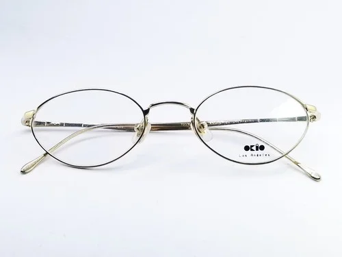 Okio Los Angeles OK-724 Gold 45 19 128 Titanium Eyeglass Frame Japan 2