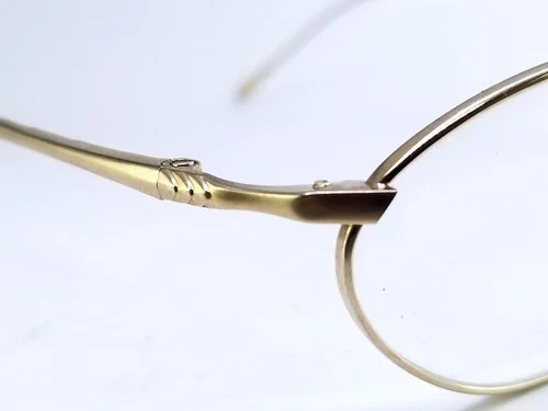 Okio Los Angeles OK-724 Gold 45 19 128 Titanium Eyeglass Frame Japan 4