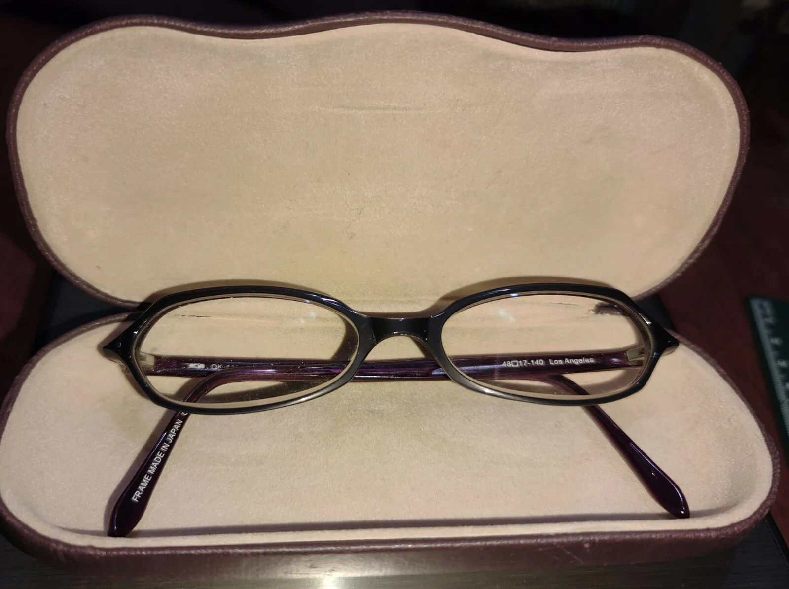 OKIO LOS ANGELES OK EYEGLASS FRAMES EGGPLANT CATEYE SHAPE