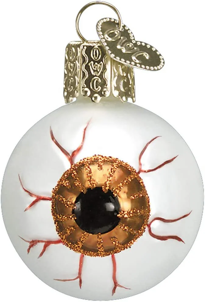 OLD WORLD CHRISTMAS SET OF 3 EVIL EYE GLASS HALLOWEEN CHRISTMAS ORNAMENT 26037 3