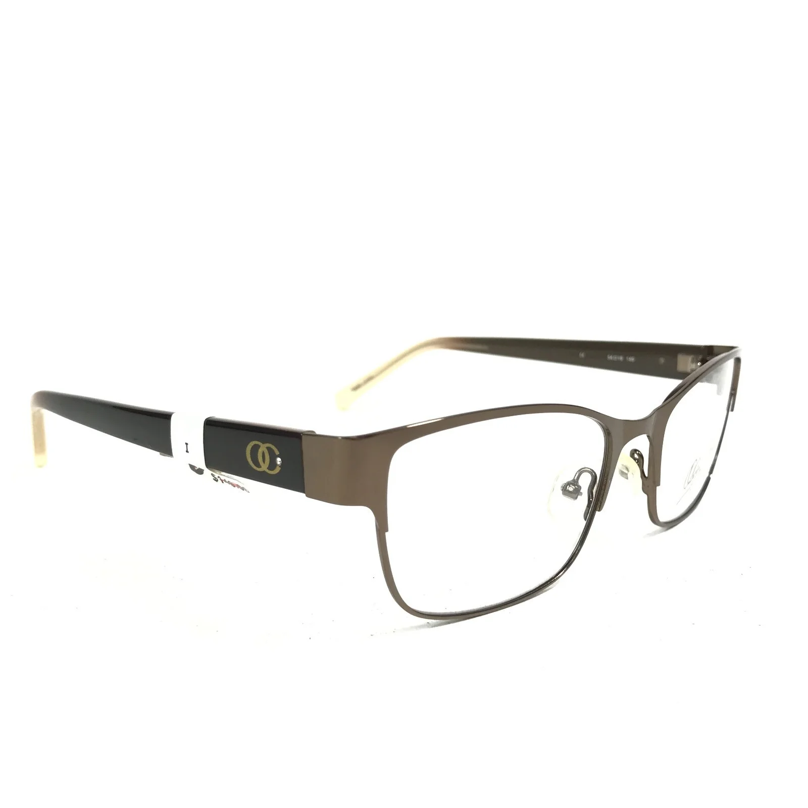 Oleg Cassini OCOV617 210 Eyeglasses Frames Brown Cat Eye Full Rim 54-19-140 2