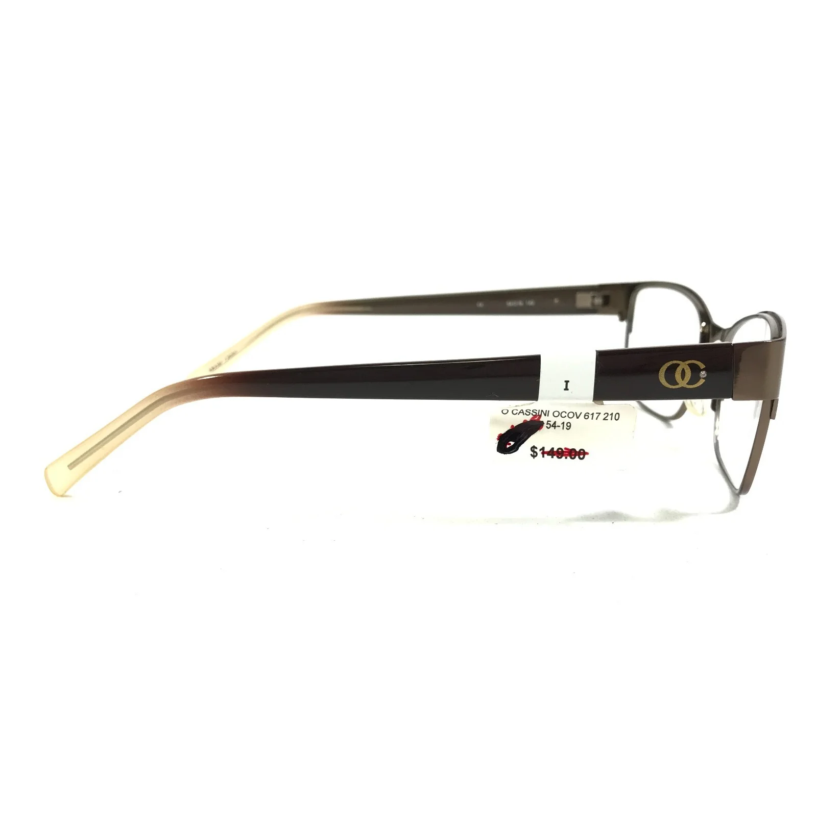 Oleg Cassini OCOV617 210 Eyeglasses Frames Brown Cat Eye Full Rim 54-19-140 3