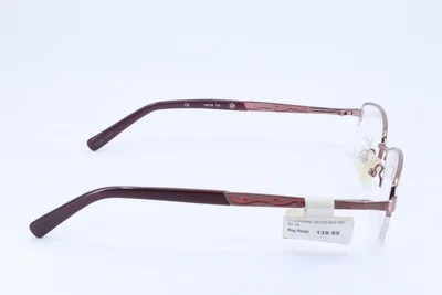 Oleg Cassini OCOV653 Burgundy Rectangle Women Semi-Rimless 50-18-135 Eyeglass 4