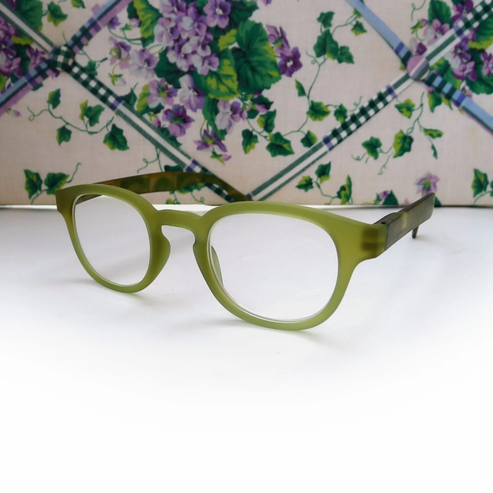 Olive Green 1.25 Eyeglasses New Readers Unisex Glasses Reading Close Work