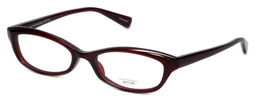 Oliver Peoples Eyeglasses Frames Marceau SI Clear Dark Red Cat Eye 51-18-138 2